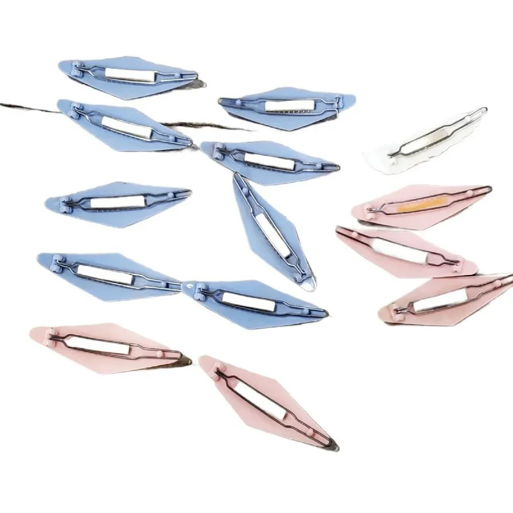 Vintage 60s 70s Lot 13 Large Plastic‎ Hair Barrettes Lot White Blue Pink Diamond